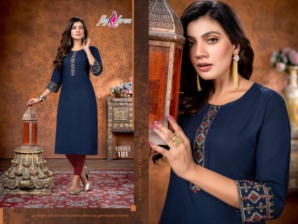 Fly Free Vihana Rayon Designer Casual Wear Kurti Collection